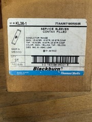 BOX OF 25 BLACKBURN COMPRESSION SERVICE SLEEVE CONTAX FILLED KL36-1 BRAND NEW