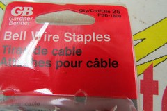 Gardner Bender PSB-1600, Bell Wire Staples, pkg of 25, black