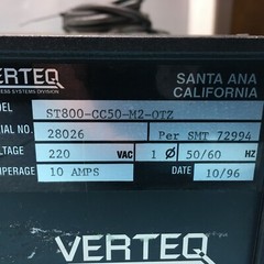 ADVANCED ENERGY AE 3156023-000D VERTEQ ST800-CC50-M2-QTZ RF AMPLIFIER, 119579