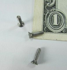 500 #2-56 x 3/8″ Flat Head Slotted Miniature Machine Screws, Zinc Plated Steel