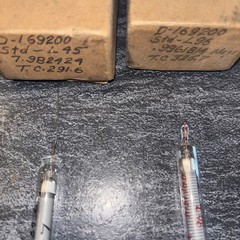 VINTAGE LOT OF 2 GLASS HIGH VOLTAGE RESISTOR L45 L96 Unknown Maker LOC Z