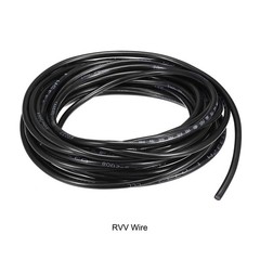 RVV Wire Cable 3 Conductor PVC Coated Copper 18AWG 32.8Ft 0.75x3mm² Black