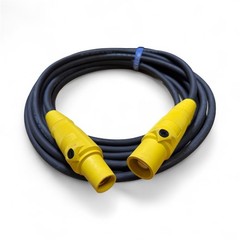 CAMLOCK – 25 FT 4 WIRE SET 105 AMP 480 VOLT M/F SER 16 HUBBELL 6 AWG 600V TYPE W