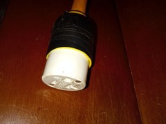 Bryant Corrosion Resistant Adapter Cord 15A/20A Straight to 20A Locking 2129CR