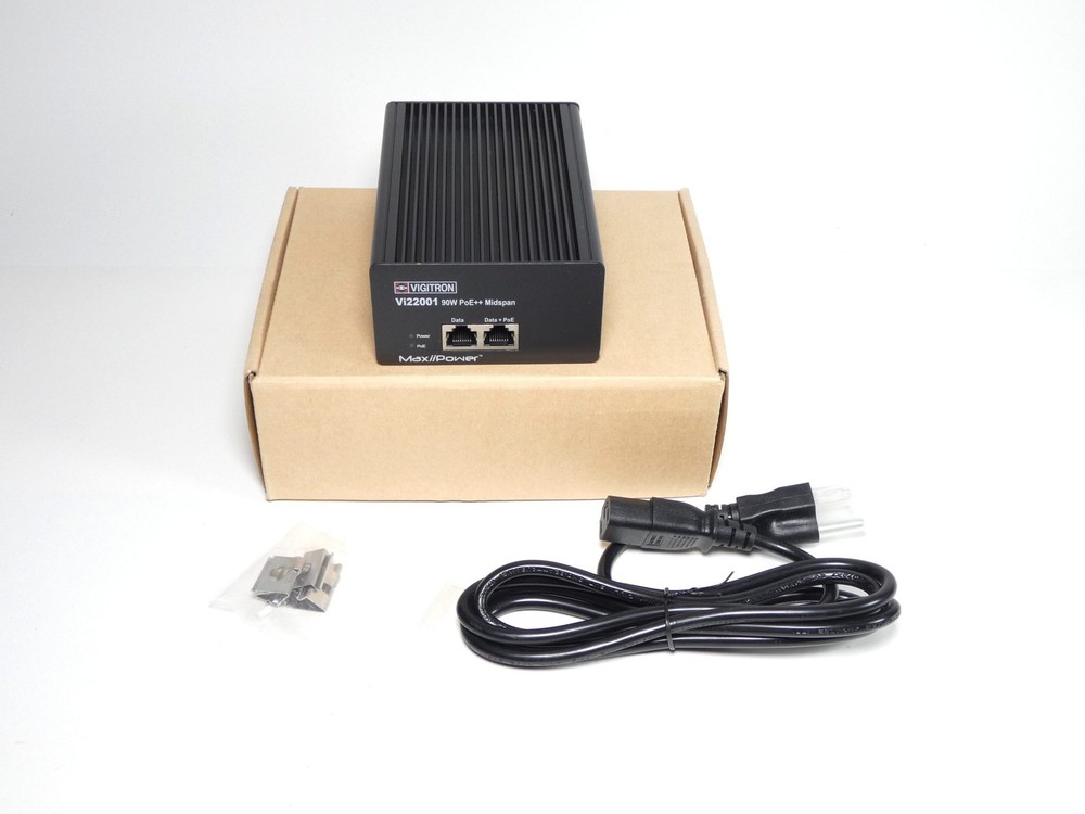 Vigitron Vi22001 Maxiipower Midspan 90W PoE++ 100-240V IEEE 802.3af/at – NEW …