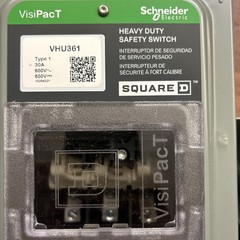 NIB – Square D – VHU361RB – Heavy-Duty, Unfused Safety Switch , Viewing Window