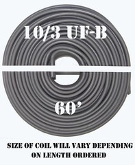 10/3 UF-B x 60′ Southwire Underground Feeder Cable