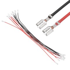 10Pcs Female Spade Crimp Terminal 4.8mm 30cm Wires