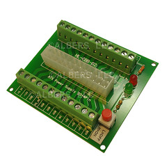 ATX Power Supply Breakout Board Bench Mountable Square Mount PSU Adapter