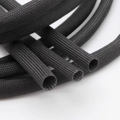 Φ1-50mm Silicon Fiber Glass Tube High Temperature Insulated Sleeving Black/White