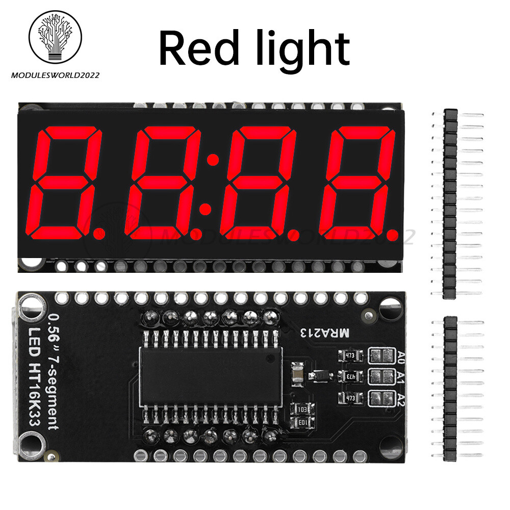 HT16K33 LED Display Module 4 Digit 7 Segment 0.56 inch Time Clock Module I2C