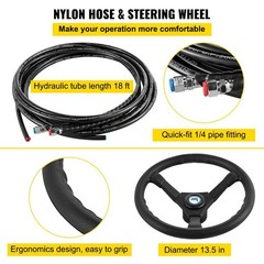 Durable Boat Steering Kit 300HP 18ft Corrosion Resistant