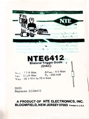 NTE6412 “Original” NTE DIODE DIAC 1 pc