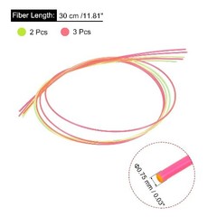 PMMA Fiber Optic Rods 0.75mmx30cm Sight Filament, Red and Gr Size: 0.75mmx20cm