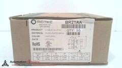 REMKE BR21AA, TUFF-SEAL DOME CAP NICKEL-PLATED BRASS CABLE GLANDS, SEE D #328247
