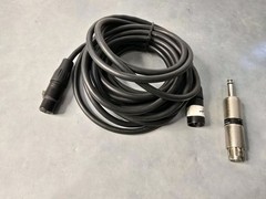 19′ XLR M/F + Radioshack 274-016C XLR Female to 1/4″ Plug Lo-Z Bal to Hi-Z Bal