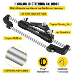 Durable Boat Steering Kit 300HP 18ft Corrosion Resistant