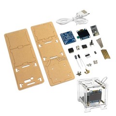 1 Set ESP8266 DIY Electronic Kit Display Mini Clock Shell DIY Soldering Project