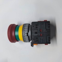 1PCS Emergency stop button switch 30mm hole ( 2 Normally closed ) TN3BKR-2B