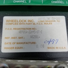 Wheelock DV-100 Digital Voice Unit For Fire Alarm – USED