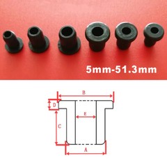 Silicone Rubber Grommet Open Blind Plug Bung Cable Wiring Protect Tidy / Black