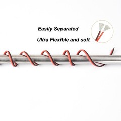 Durable 22 AWG Silicone Wire – 50ft Black & Red Tinned Copper for DIY Projects