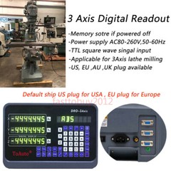 3pc Linear Scale 50-1000mm + DRO 3 Axis Digital Readout Display full Kit Milling