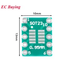 10pcs SOP10 SOT23 to DIP SMD Turn DIP10 0.55mm/0.95mm Pitch Adapter Board PCB