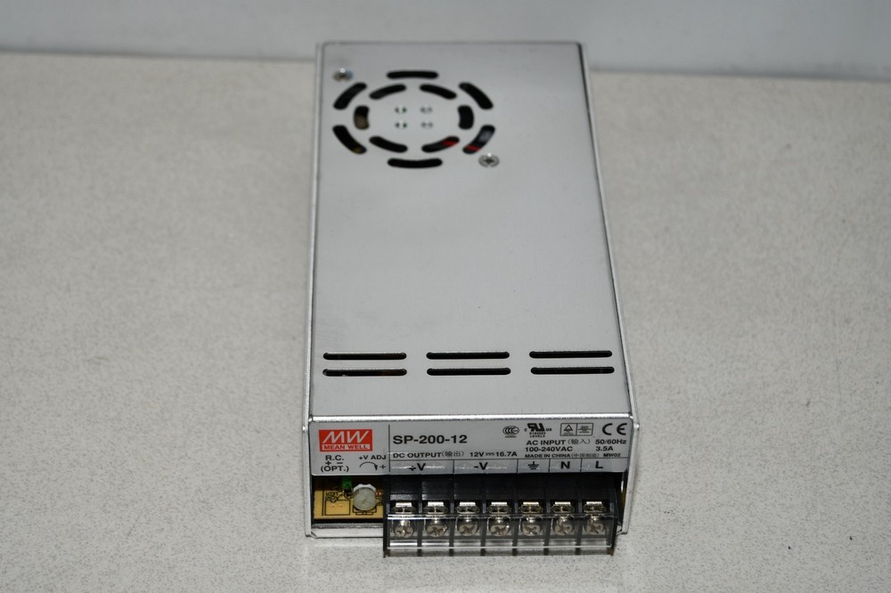 ^ Mean Well SP-200-12 200W 12V DC 16.7A AC to DC Switching Power Supply #X6670