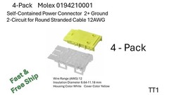 4-Pack Molex 0194210001 12-AWG Round SC Power Connector Free Ship