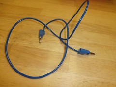 HH Smith 1510-36 Blue Stacking Banana Plug Patch Jumper Cord, NOS