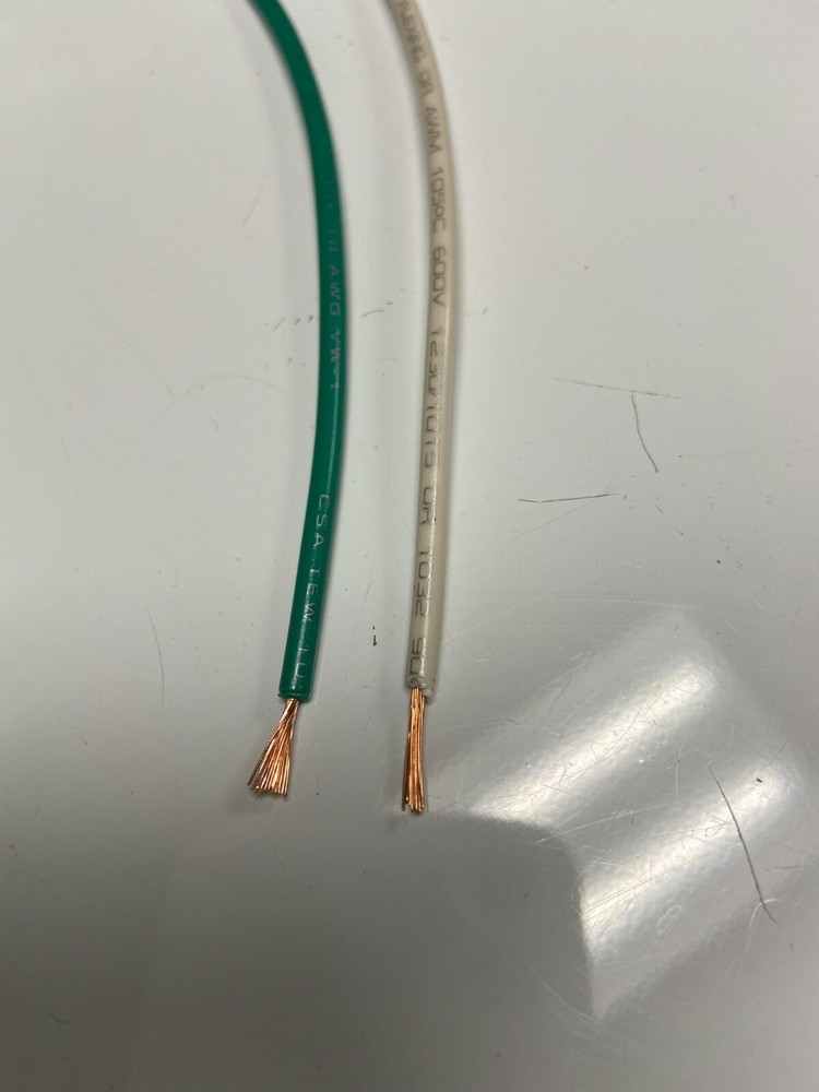 18 GAUGE WIRE GREEN + WHITE 25 FT EA PRIMARY AWG STRANDED COPPER MTW