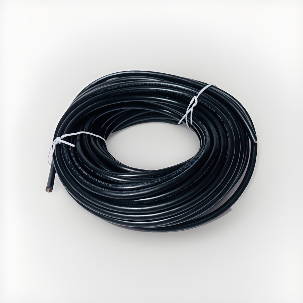 50′-Feet RV Wire Cable Extension Cord Copper Wire Conductor 3 Core 20 AWG