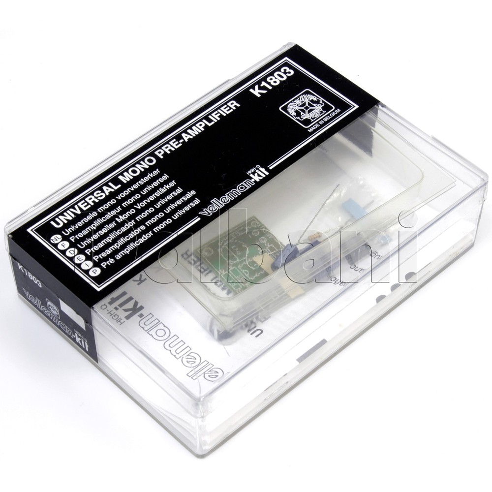 K1803 Original New Velleman Kit Universal Mono Pre-Amplifier DIY Project