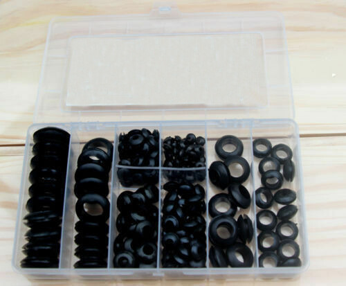 NEW 200 pcs Rubber Grommet Assortment Set Harness Grommet Electrical Wire Gasket