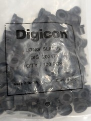 Lot of 200 DIGICON 202477 Long Sealing Sleeves, 1/2-Inch Top Hat Rubber Grommets