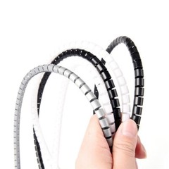 2m 10/22mm Cable Spiral Wrap Tidy Cord Wire Banding Storage Organizer Tool Black