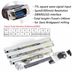3 Axis Digital Readout DRO Display 6″ 12″ 24″ Linear Glass Scale Sensor Set US