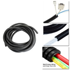 Wiring Loom Split Wire Cable Sleeve Flex Tubing Wire Wrap Corrugated Conduit Lot