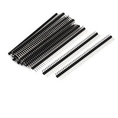 [10x] 1×40 Pin 2.54mm Right Angle Single Row Male Pin Header Connector – 90 deg