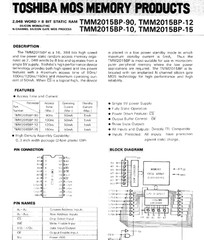 QTY (15) TMM2015AP-10 TOSHIBA 24 PIN DIP 2Kx8 SRAM NOS 1 TUBE