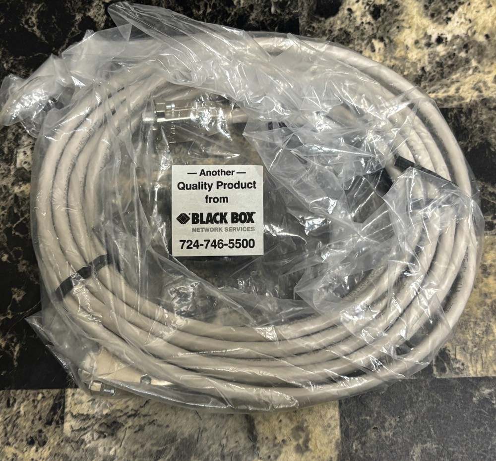 NEW! BLACK BOX EDN12H-FF 15’ DB9 SERIAL CABLE