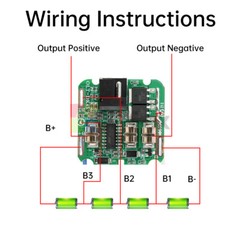 4S 16.8V 30A 18650 Li-ion Battery Protection Board BMS Dual MOS for Power Tools