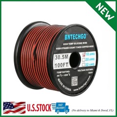 High-Performance 18 Gauge 2 Conductor Silicone Wire Spool – 100 Feet Red/Black