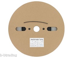 100 Ft 3/64″ ID (1.2mm) Black Polyolefin Heat Shrink Halogen-Free RoHS cULus