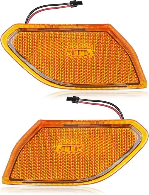 1 Pair Side Marker Lights Compatible with Wrangler JL Gladiator JT 2018-2024, Fe