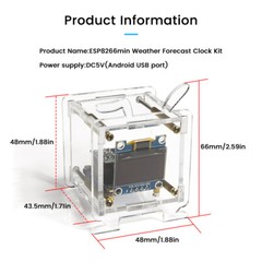 ESP8266 DIY Electronic Kit OLED Display Mini Clock+Case DIY Soldering Project