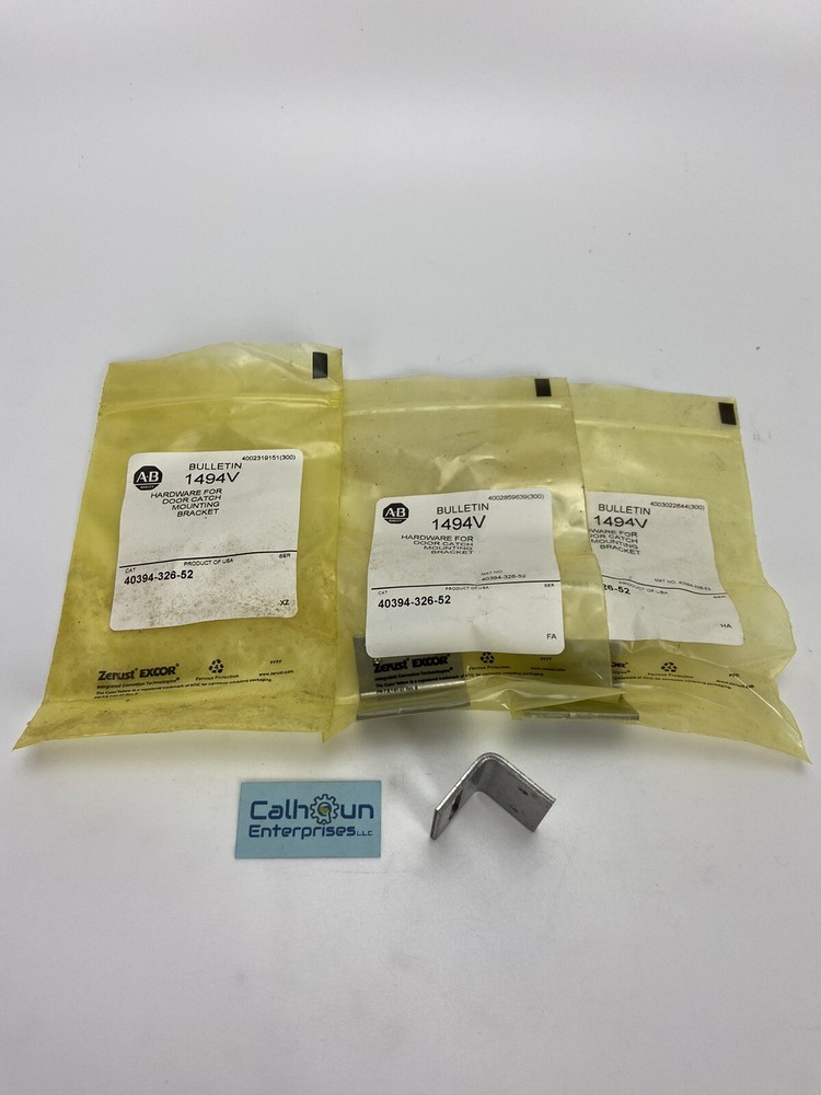 (LOT OF 3) Allen-Bradley 40394-326-52 Hardware for Door Catch Mounting Bracket
