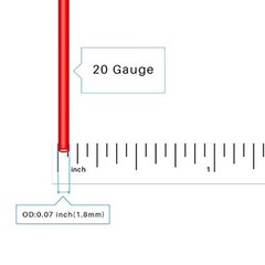 BNTECHGO 20 Gauge Silicone wire 10 ft red and 10 ft black Flexible 20 AWG