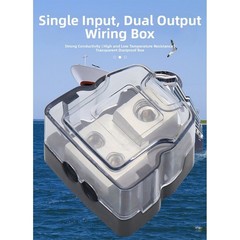 4GA to 8GA Ground Junction Box for Car Audio with Transparent Protective Cover